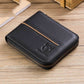 Genuine Leather Men’s Horizontal Multi-card Zipper - Cool Wallet for Men Who Love Zippers and Cards