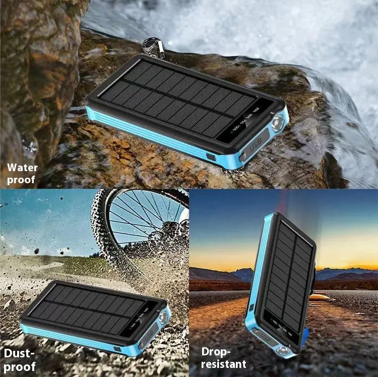 Banc Cumhachta Gréine 10000Mah faoi stiúir Lantern Lantern Charger Lantern Charger Solas Iniompartha