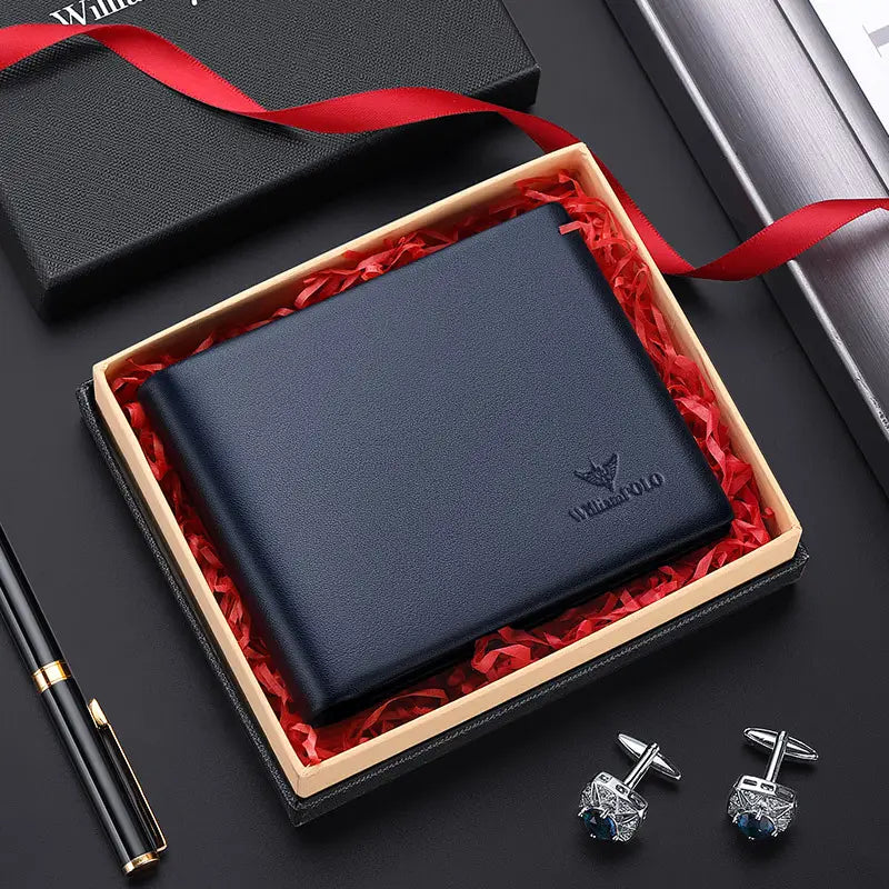 Layer Cowhide Wallet in Solid Colors for Men and Women the United States