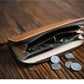 Men’s Long Wallet Leather Zipper Wallet Layer - Wallet So Rugged Even Harley Would Approve