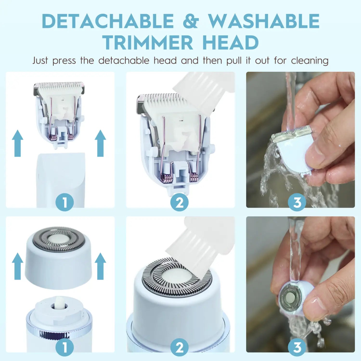 Lady Shaver kijelzővel kettős motoros elektromos szőreltávolítás az egész testhez