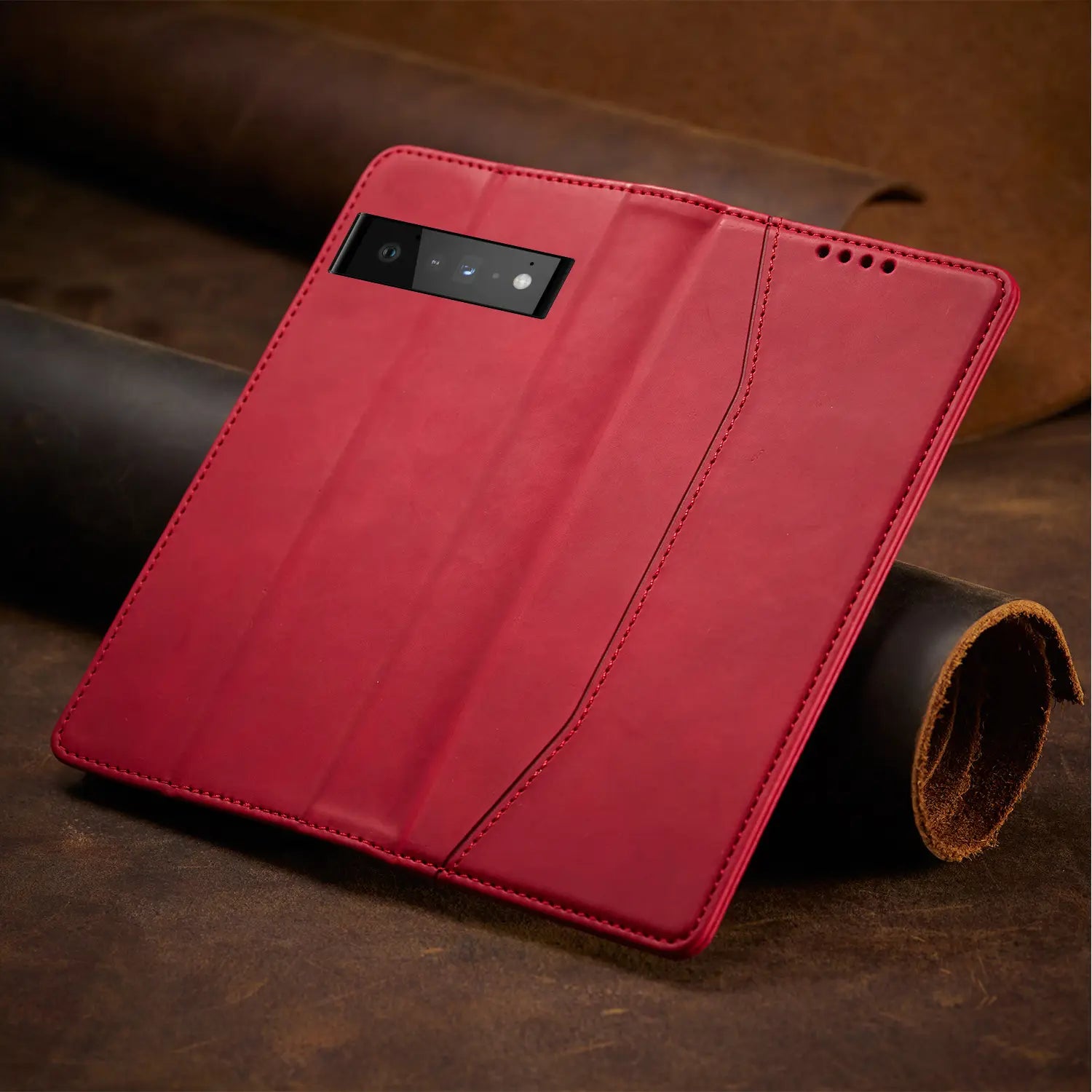 Mobile Phone Leather Case Magnetic Flip Cover