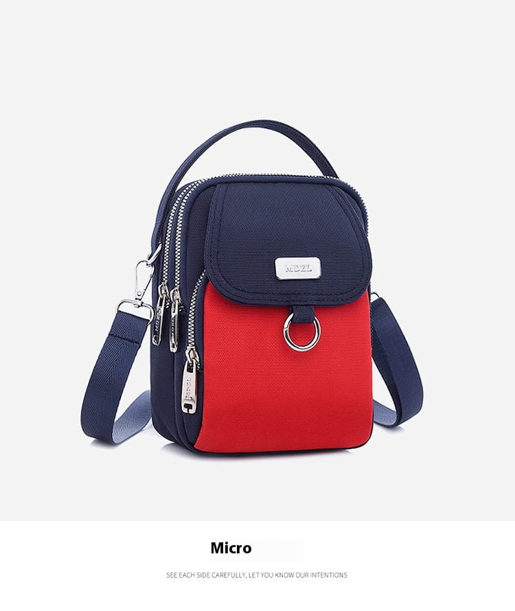 Lightweight Shoulder Messenger Bag with Versatile Pouches and Colorful Design