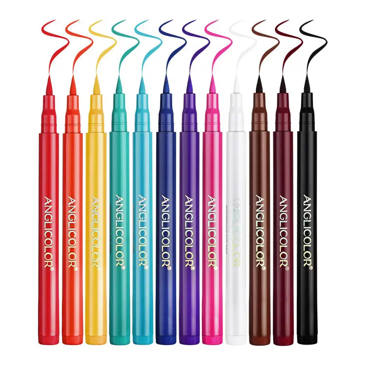 Colors Eyeliner Waterproof Set with 12 Pieces in Multiple Shades