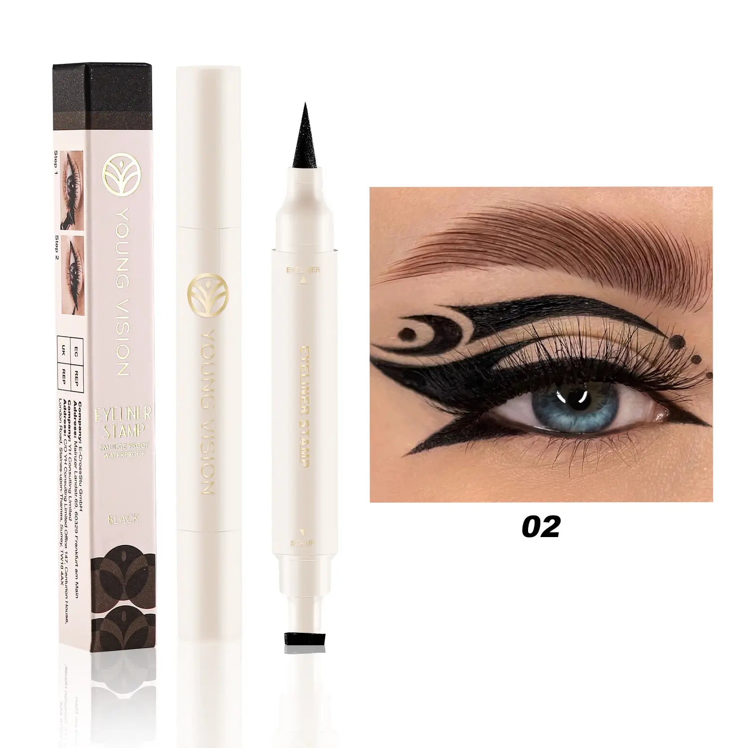 Black and White 4ml Eyeliner with Net 3-Year Shelf Life