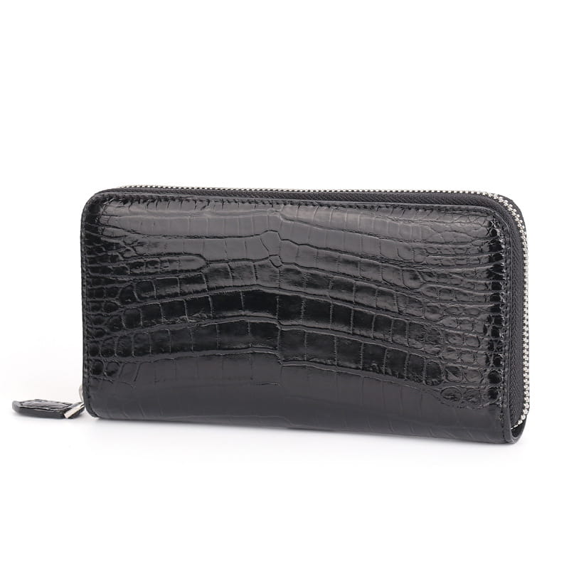 Crocodile Skin Long Zipper Wallet for Men in the United States CHF Material