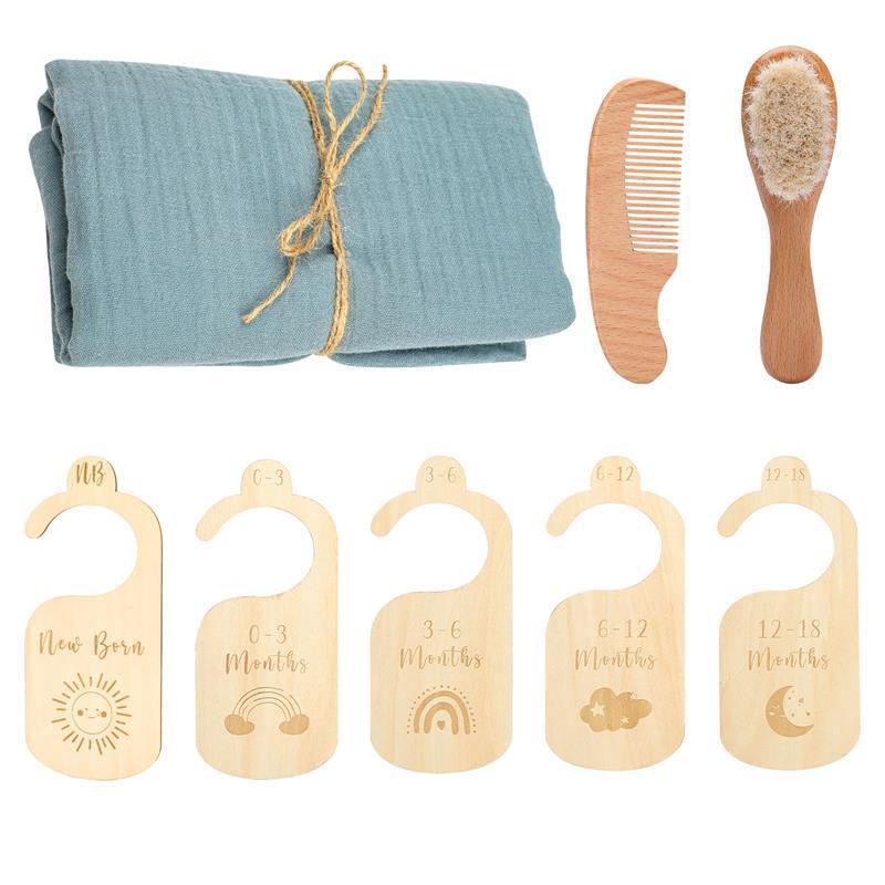 Baby Born Gift Set Wool Brush Baby Skin-friendly Bath Towel Baby One Month Old One Hundred Days Gift Box - Bath Set