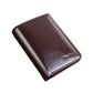 Men’s Wallet Short Zipper Buckle Oil Wax Leather - Zipper Buckle Leather Wallet for the Stylishly Organized