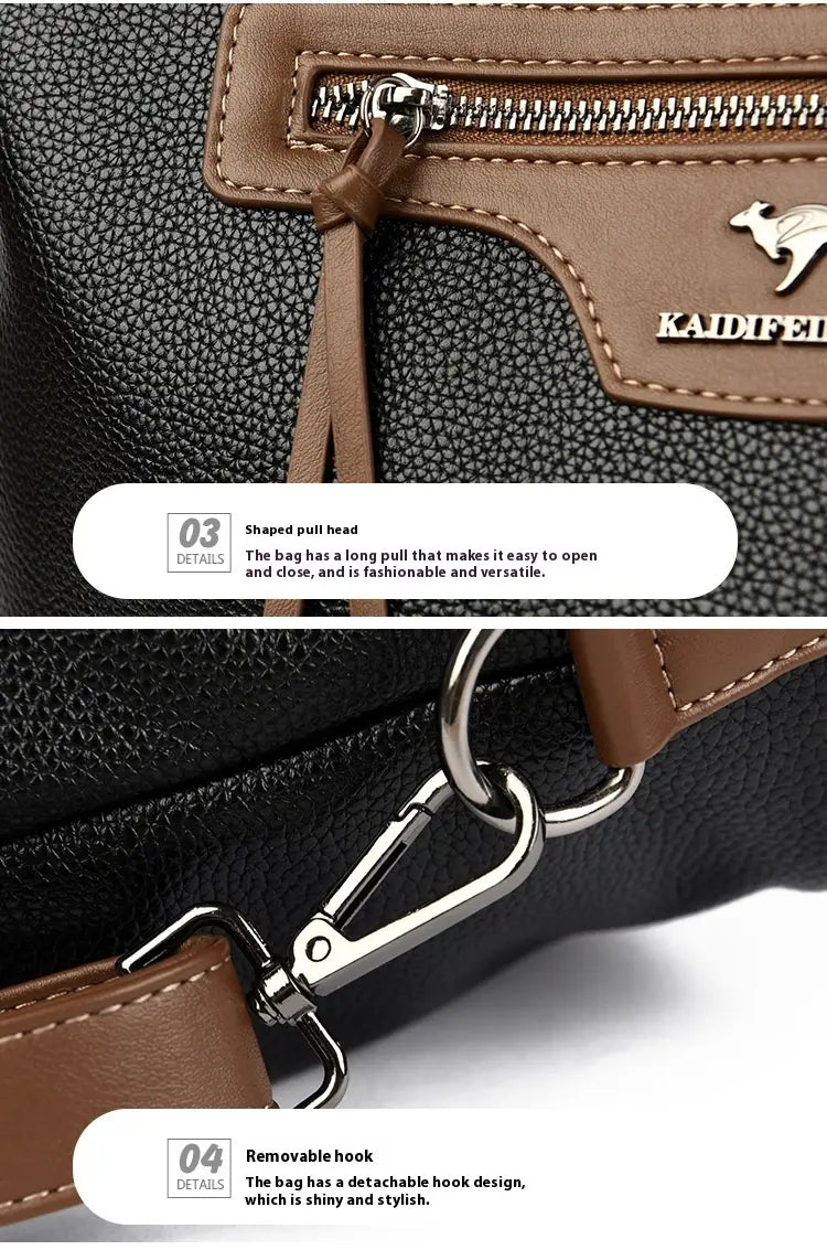 Large Capacity Multi Compartment Cross Body Bag in Durable Polyester Fabrics