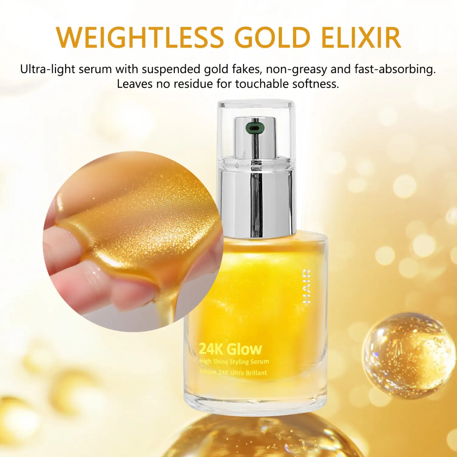 Juuksehoolduse eeterlik õli frizzi juhtimiseks ja kuldlindi töötlemiseks