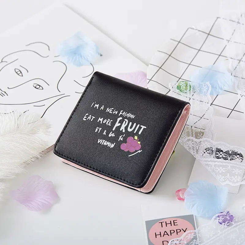 Colorful PU Leather Fruit Bag Short Style for Women in the United States