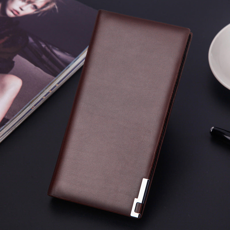 Men’s Wallet Long Korean Style Trend - Korean Style Long Leather Wallet A035-3 for Men