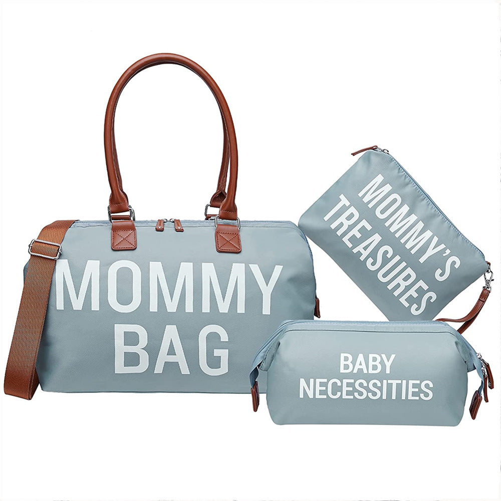 3-piece Portable Bag Set For Moms On Trips - Mom’s 3-Piece Bag Set with Fancy Ribbon Urine Pads