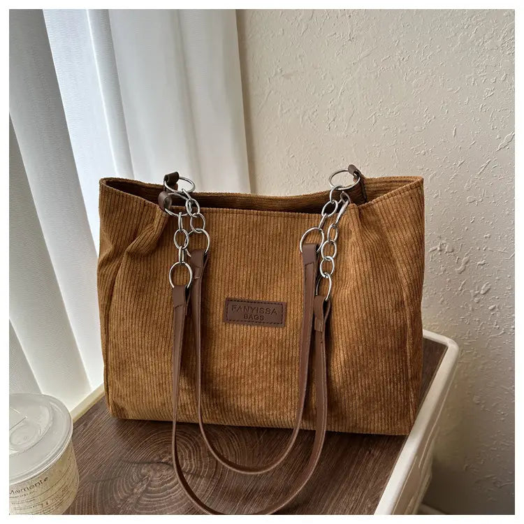 Cord -Umhängetasche mittelgroß