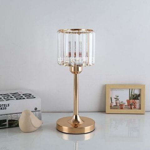 Nordic Crystal Lamp with Gold and Black Cover Creative Design