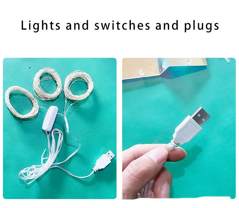 Christmas Decoration Set with Tree Snowman Deer and Lights for Festive Atmosphere