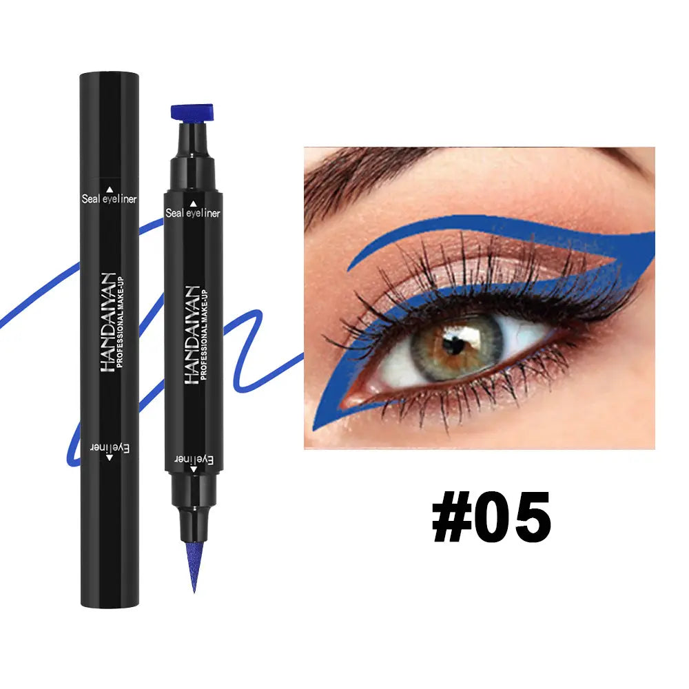 Triangle Seal Color Double Head Liquid Eyeliner in Multiple Shades