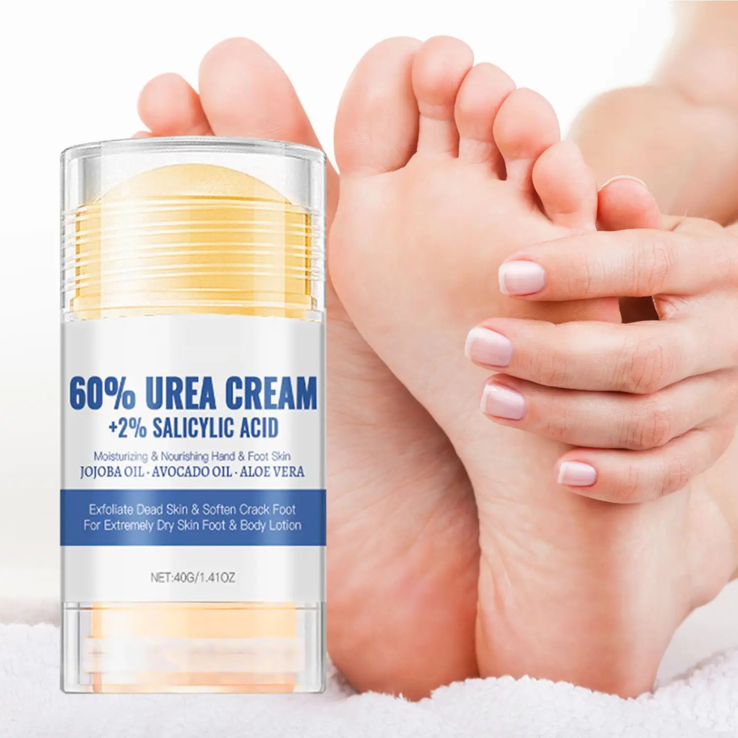 Moisturizing Foot Cream with Aloe Vera Jojoba and Avocado Oil for Dry Skin