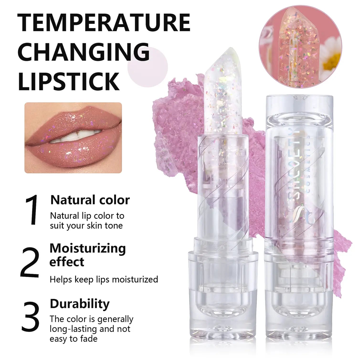 United States Lipstick with Sequins for Cosmetics and CHF Standards