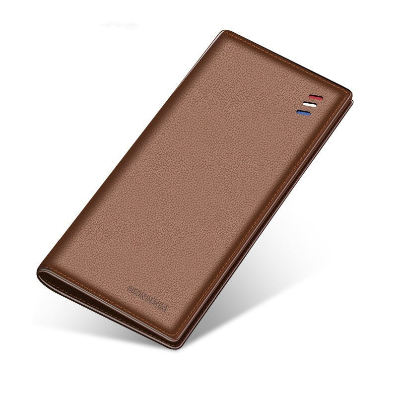 Men’s Long Leather Korean Youth Wallet Ultra-thin - Ultra-Thin Wallet for Men So Slim It Disappears