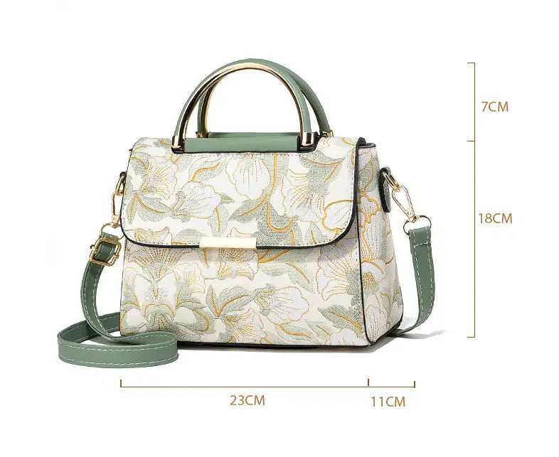 Chinese Style Printed Shoulder Messenger Bag Trendy and Practical