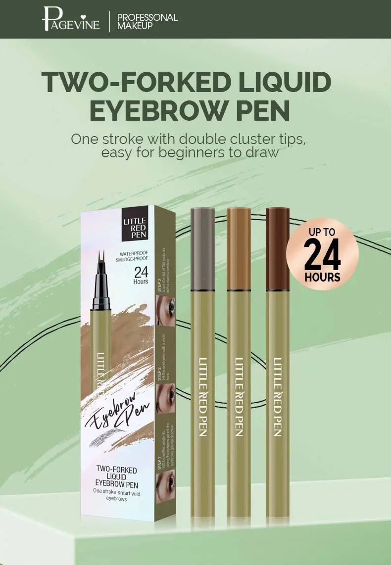 Eyebrow Pencil and Powder Set with Liquid Eyeliner for All Skin Types