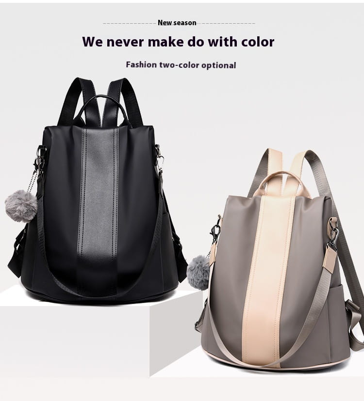 Large Capacity Casual Backpack with Double Nylon Carrying Space