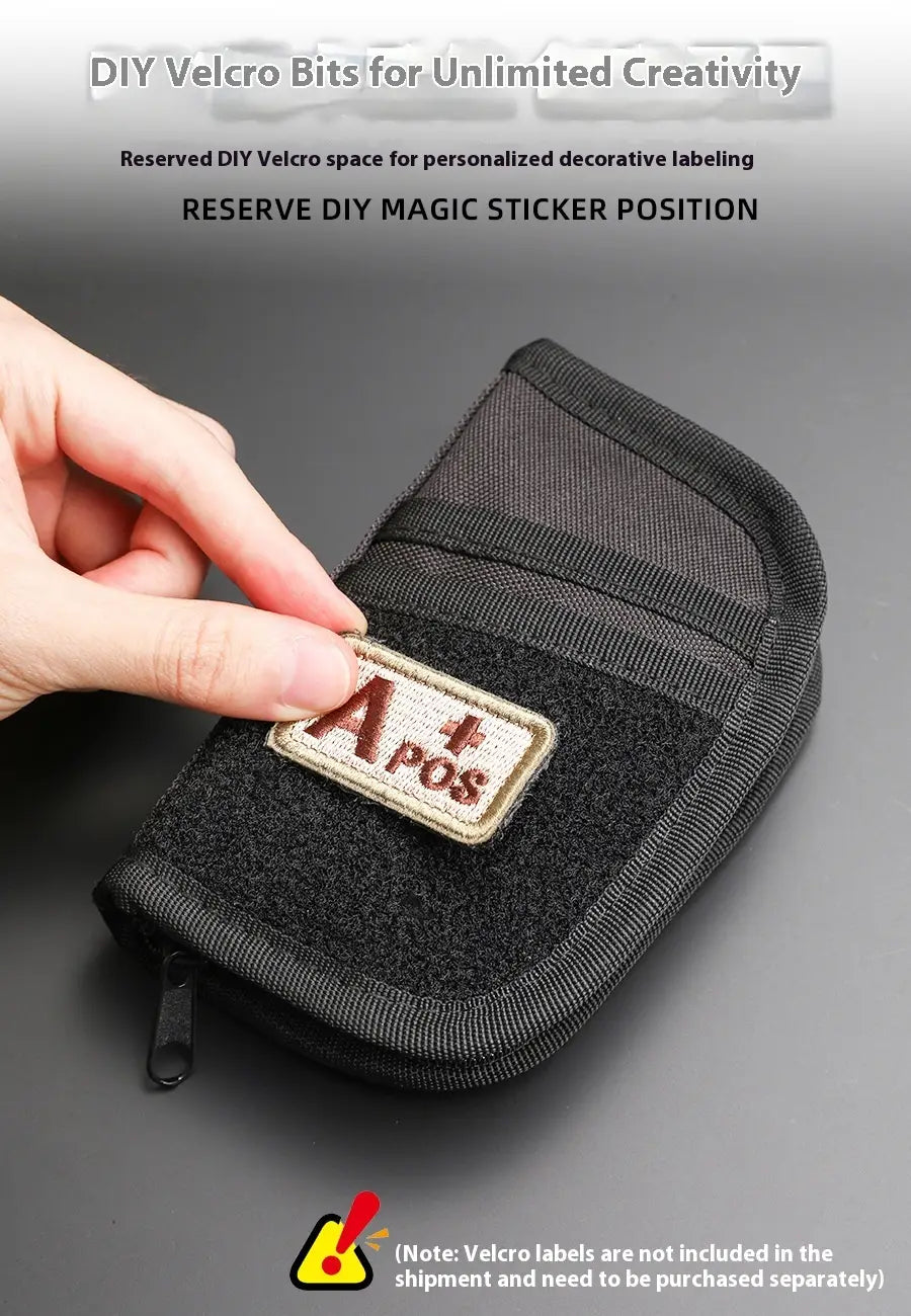 Black Nylon EDC Tool Storage Wallet for Outdoor and Everyday