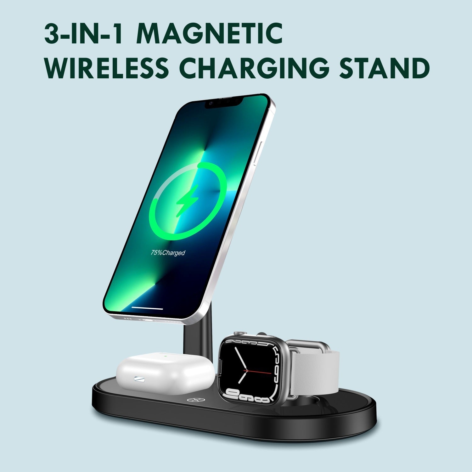 Multifunctional Desktop Phone Holder Three-in-one Magnetic Wireless Charger - Magical Wireless Charger That Holds