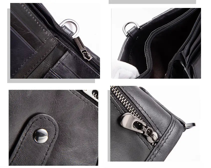 Ultra-światło oryginalne skórzane portfel z karty kradzieży w wielu kolorach