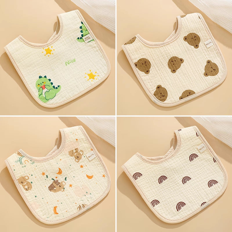 Baby Pure Cotton Waterproof Bib And Mouth Water Towel - Waterproof Bib for Baby’s Epic Mess Adventures