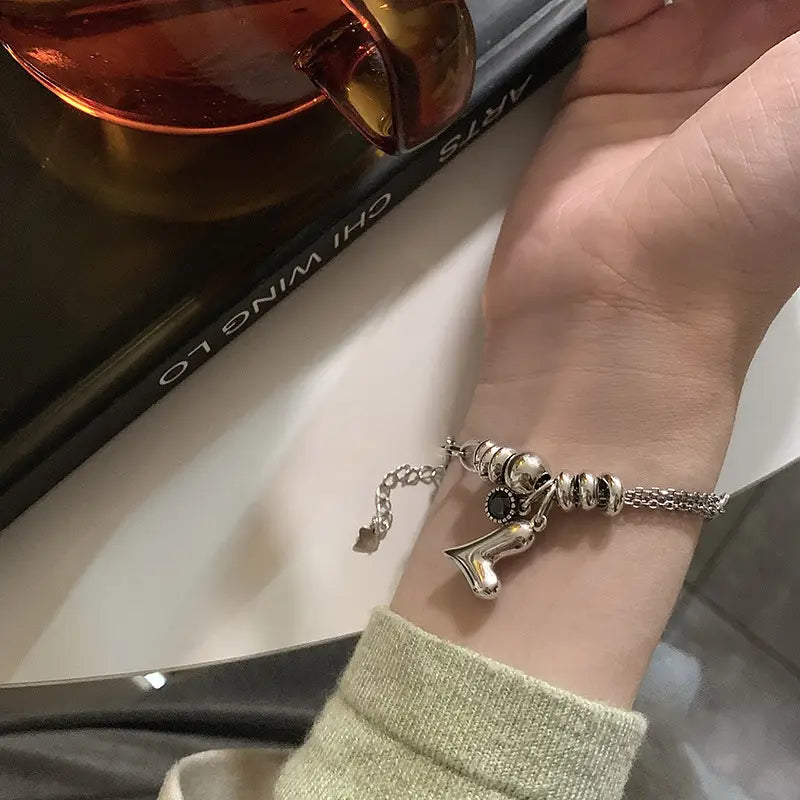 Fashion Personality Retro Heart Bracelet Women