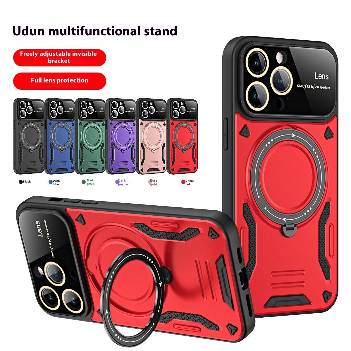 Multifunctional Large Window Magnetic Bracket Phone Case