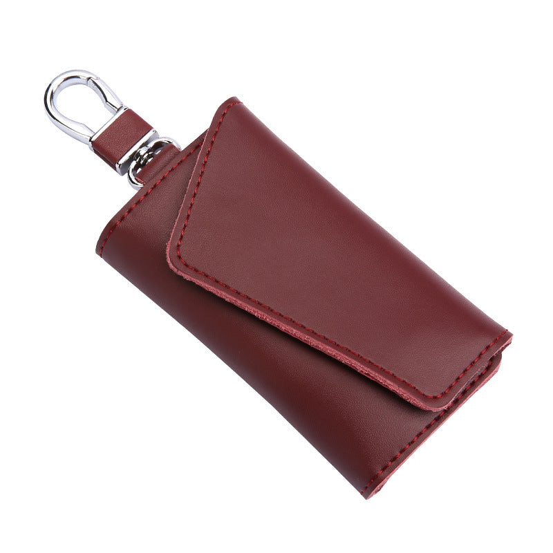 Large Capacity Real Leather Car Key Case - Large Capacity Leather Key Case for Lychee Lovers