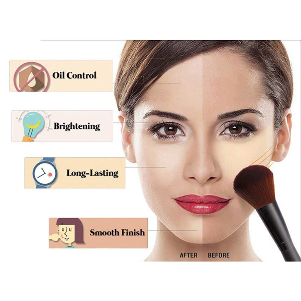 Face Foundation Powder Oil Control Contour Full CoverBanana Powder Translucent Mineral Makeup Base Matte Foundation