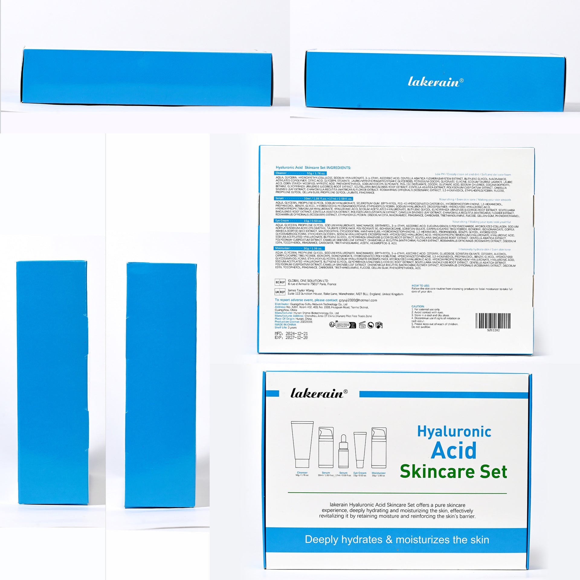 Facial Care Set with Hyaluronic Acid for Hydrating and Dry Skin - Teleplus hyaluronic acid skin facial dry hydrating