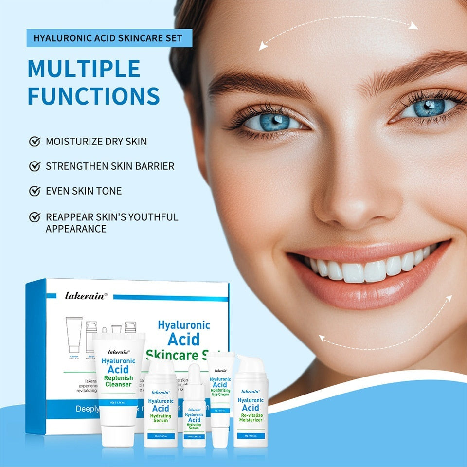 Facial Care Set with Hyaluronic Acid for Hydrating and Dry Skin - Teleplus hyaluronic acid skin facial dry hydrating