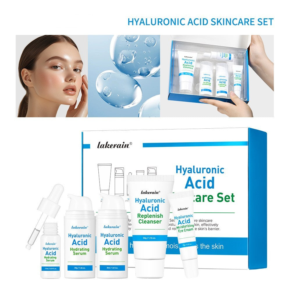 Facial Care Set with Hyaluronic Acid for Hydrating and Dry Skin - Teleplus hyaluronic acid skin facial dry hydrating