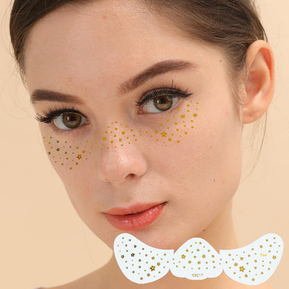 Facial Freckles Stickers Gilding Dots Tattoo Sticker for Craft and Decoration - a Flawless Freckle Look facial freckles