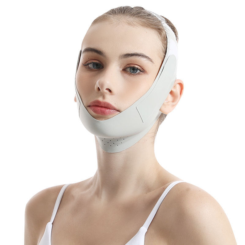 Green and Purple Double Chin Bandage for Facial Lifting Slimming - Lift Your Spirits with the Mask bandage double chin