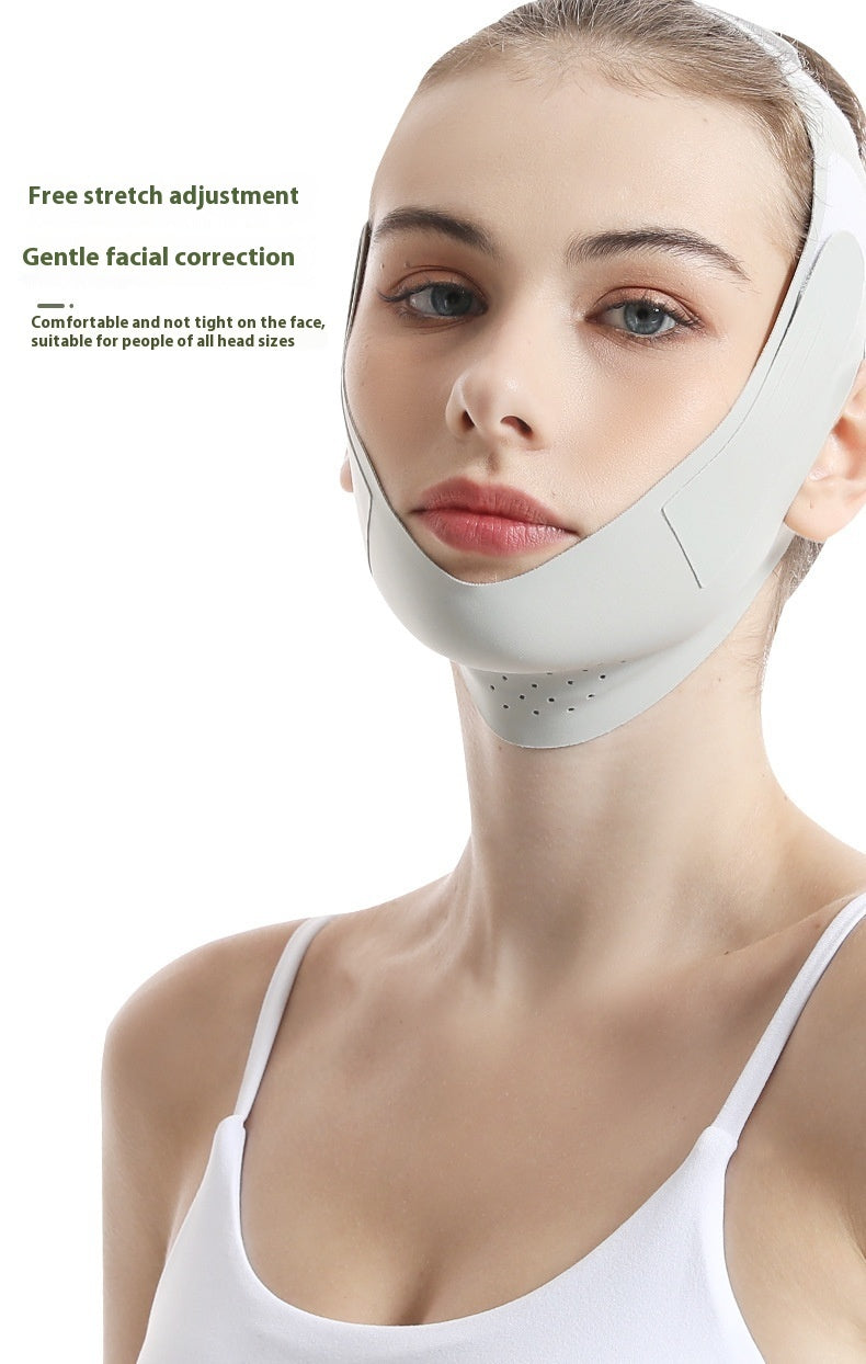 Green and Purple Double Chin Bandage for Facial Lifting Slimming - Lift Your Spirits with the Mask bandage double chin