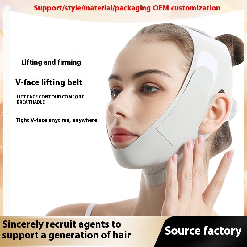 Green and Purple Double Chin Bandage for Facial Lifting Slimming - Lift Your Spirits with the Mask bandage double chin