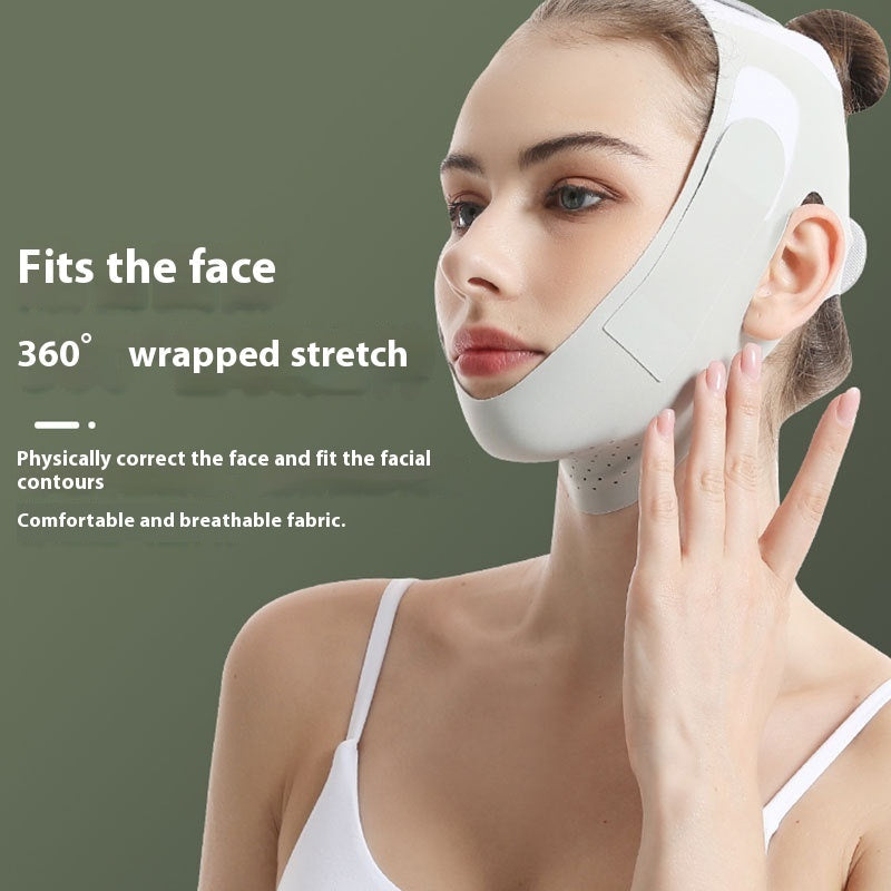 Green and Purple Double Chin Bandage for Facial Lifting Slimming - Lift Your Spirits with the Mask bandage double chin