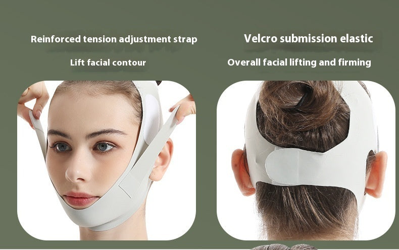 Green and Purple Double Chin Bandage for Facial Lifting Slimming - Lift Your Spirits with the Mask bandage double chin