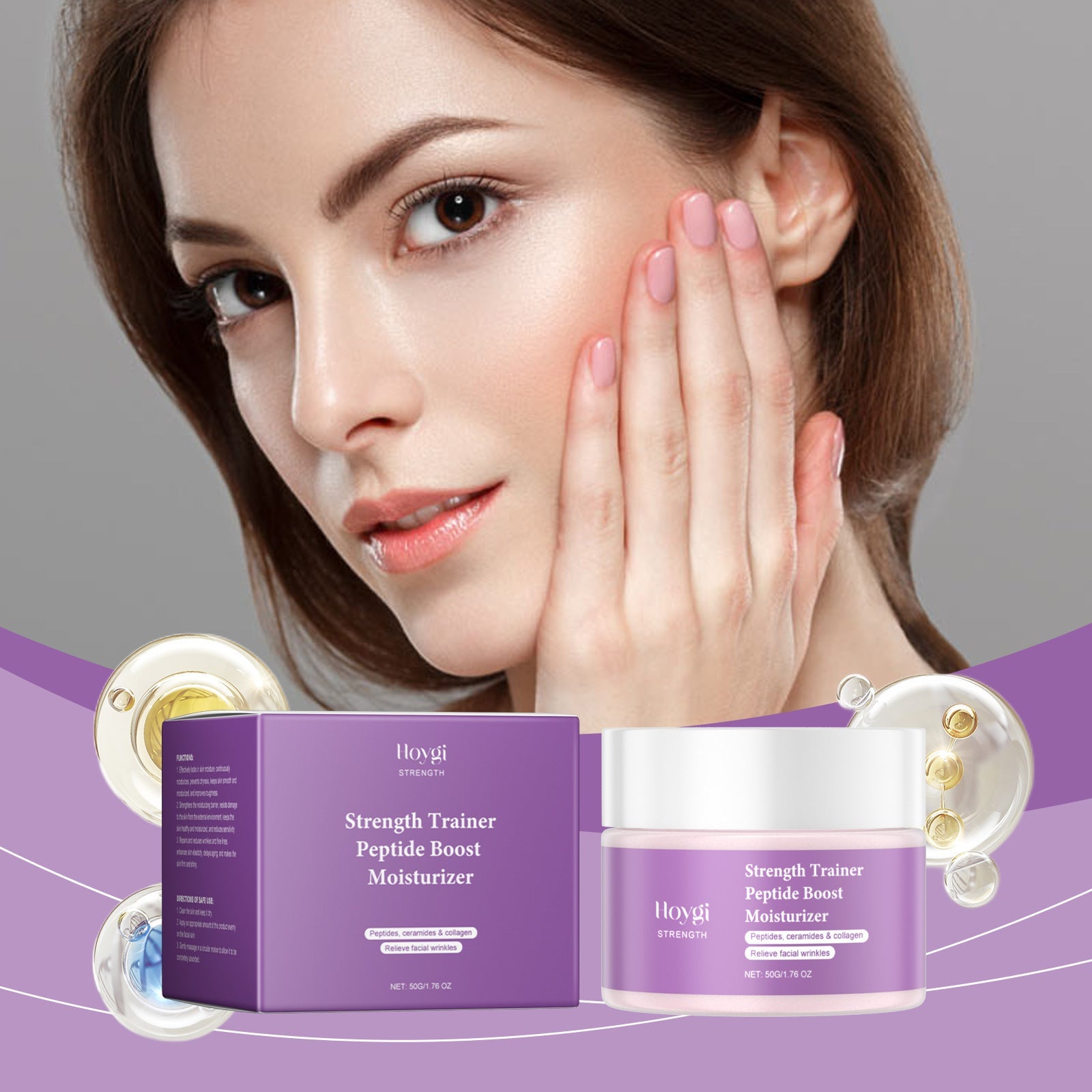 Facial Moisturizing Cream with Glycerin Hyaluronic Acid and Collagen - Teleplus facial moisturizing cream improves skin