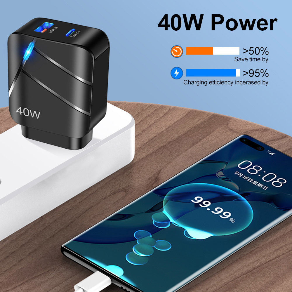 40W PD QC30 Fast Charging Mobile Phone Charger - Charge Like a Pro with 40W PD QC30 Speedster