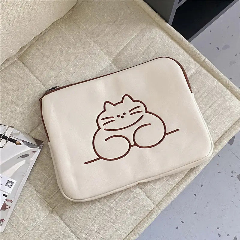 Fat Cat and Sleepy Small Large Nylon Zipper Pet Carrier Bag