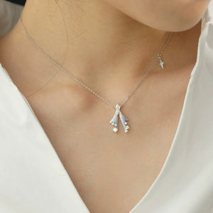 Silver Feather Necklace in 925 for Women with Pendant the United States - Sparkly Elf Fancy Fairy Vibes united states