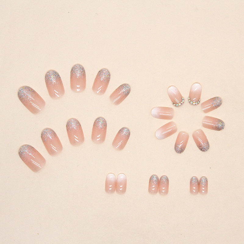 Fake Nail Gradient Glitter Set for Ladies European and American Style - Teleplus fake nail gradient glitter diamond