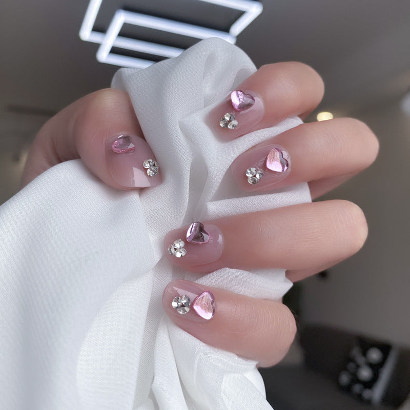 Fake Nail Tip Tulip Patch with Starry Sky and Butterfly Design for Ladies - nail tip tulip patch fake